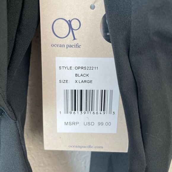 NWT Ocean Pacific Black One-Piece Swimsuit Size XL - Picture 5 of 5